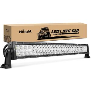 Nilight LED Light Bar 32 Inch 180W 12600LM Spot Flood Combo Driving Lamp Roof Bumper Off Road Lights LED Work Light Pods for Van Camper Wagon Car Pickup Golf Cart ATV UTV SUV Truck Boat 4x4