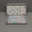 American Mahjong Tile Set with Carrying Bag and Accessories, 160 Acrylic Engraved Mahjong Tiles, Light Blue