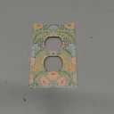 Morris Vintage Floral Lotus Pink Pomegranate Flower Outlet Covers 1 Gang Duplex Light Switch Cover Decorative Switch Plates Electrical Receptacle Faceplate Wall Plate for Bedroom Living Room Decor