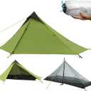Ultralight Waterproof Tent, Double-Layer Three-Season Backpacking Tent for 1-Person Camping, Kayaking, Climbing, Hiking, Weighing in at only 2 pounds for The Tent (Green)