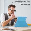 Supveco Case for ipad 10th Generation 10.9 Inch 2022 with Pencil Holder-[Multi Viewing Angles+Auto Wake/Sleep], Premium Folio Stand Case with Soft TPU Back Cover for iPad 10th Gen 2022-Blue