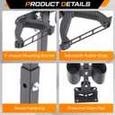 Colingmill UTV Gun Holder UTV Gun Rack, Stand up Equipment Mount Holder Clamps Accessories Compatible with Golf Cart Vertical Floor Mount Truck