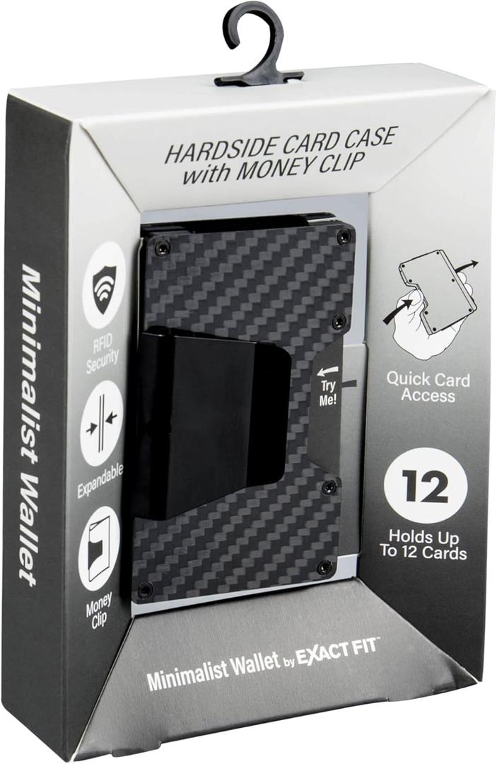 Genuine Carbon Fiber Business Card Holder Ultra-Lightweight Unbreakable Slim Design for Professionals Pocket-Sized Luxury - Glossy/Matte Finish - Black - Matte