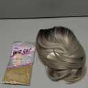 TISHINING Ombre Ash Blonde Short Bob Wigs for White Women 10 Inch Side Part Chin Length Layered Bob Straight Hair Wig with Dark Roots Heat Resistant Synthetic Natural Looking Wigs for Daily Party Use
