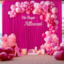 10ft x 10ft Hot Pink Backdrop Curtain for Parties Fuchsia Wrinkle Free Backdrop Drapes Panels for Baby Shower Birthday Photo Photography Polyester Fabric Background Decoration