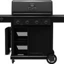 Charbroil Pro Series with Amplifire Infrared Technology 4-Burner Propane Gas Grill Cabinet with Side Burner, Black - 463281024