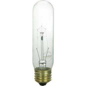 4 x Sunlite 25T10/CL Incandescent 25-Watt, Medium Based, T10 Tubular Bulb, Clear