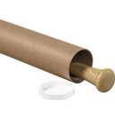 Box USA BP3018K Mailing Tubes with Caps, 3" x 18", Kraft (Pack of 24)