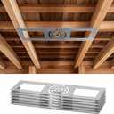 6 Pack LED Recessed Light Mounting Plate, New Construction Rough-in Plate for 3/4/6 Inch Wafer Lights, Slim Galvanized Steel Ceiling Mount Bracket