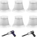 6 Pack Replacement HEPA Filter Compatible with Jahy2Tech DA0137US Cordless Handheld Vacuum Cleaner Bug Catcher