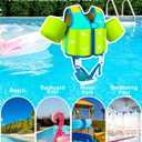 Kids Pool Floaties 1-2-3-5-7-9 Years Old, Toddler Swim Vest 20-30-50-70 Pounds, Comfortable Extended Wear Kids Float Jacket with Crotch Strap, Bright & Colorful Design and Unpadded Sides for Comfort, Small