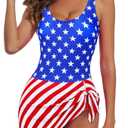Century Star One Piece Swimdress Swimsuits for Women with Skirt Tummy Control Swim Dresses Bathing Suit Swimwear, Small
