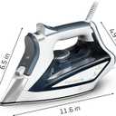 Rowenta Focus Excel Steam Iron for Clothes, Anti-Drip Protection, Iron Steamer for Clothes, 1725 Watts, DW5280, Grey