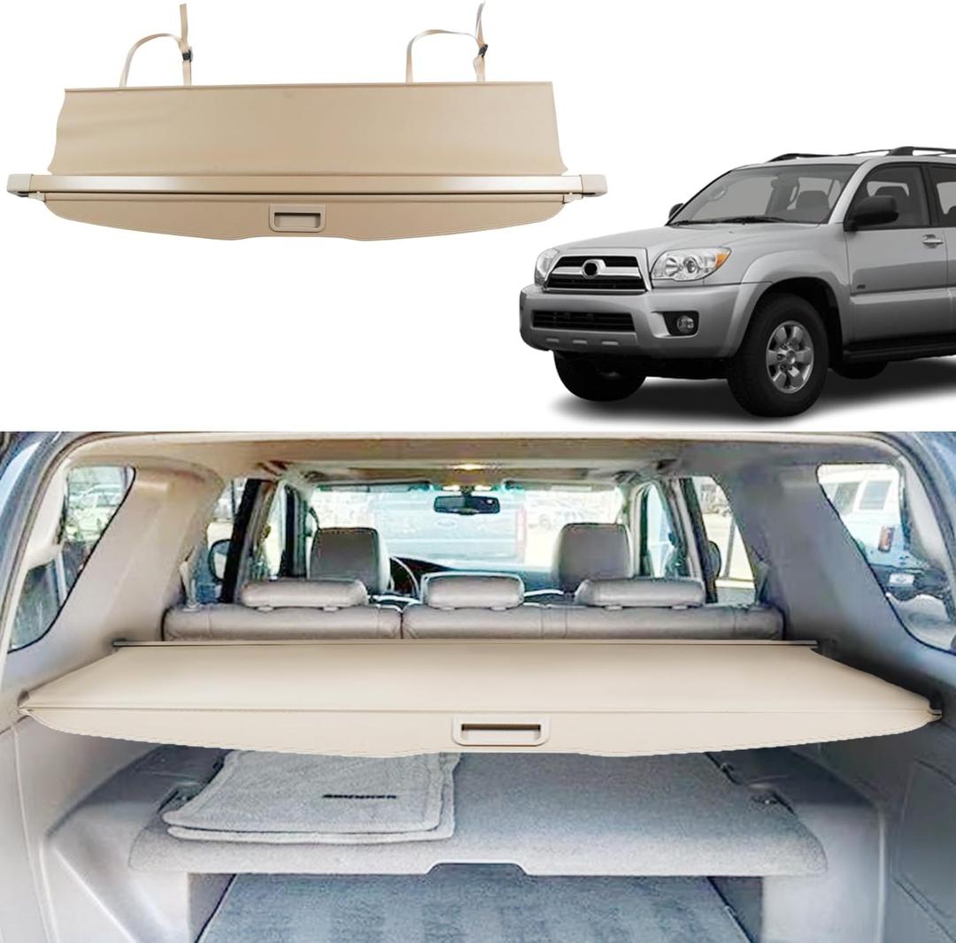Cargo Cover for Toyota 4Runner 2003-2009 - Rear Trunk Security Shield, Beige