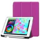 Tablet Cover for Apple iPad 9.7 5th 6th (2017 2018 Release),Folio Stand Lightweight Sleep/Wake Up Leather Case for Apple iPad 9.7" A1822 A1823 A1893 A1954 (SLO-Purple)