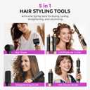 UKliss 5 in 1 Hair Styler & Blow Dryer Brush, Upgraded Detachable Hair Dryer Brush with Negative Ion, Air Curling Wrap for Drying, Curling, Straightening & Volumizing, Styling Tools for All Hair Types, Blackgold