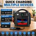 8000A Car Battery Jump Starter, Heavy Duty Jump Box for Gas & Diesel Vehicles, 12V/24V Portable Power Pack with LED Light for Trucks, SUVs, Commercial & Diesel Engines
