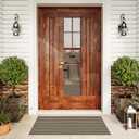 LEEVAN Black and White Outdoor Rug 2x4,Outside Entrance Door Mat, Washable Welcome Layering Rugs Farmhouse Front Porch Mats Outside Striped Layered Front Doormat for Porch/Entryway