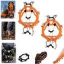 Universal Non-Slip Gripper Spikes, 2025 Upgraded Universal Gripper Spikes Non Slip Shoe GripsAnti-Skid Snow Ice Shoe Spikes with 8 Tooth Steel Traction Cleats Ice Snow Grips (B-1 Pair)