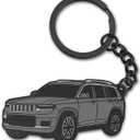 For Jeep Grand Cherokee KeychainFor Jeep Grand Cherokee Accessories 2011-2022metal Keychain (Grey)