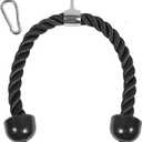 Yes4All Deluxe Tricep Rope Cable Attachment, 27 & 36 inch with 4 Colors, Exercise Machine Attachments Pulley System Gym Pull Down Rope with Carabiner