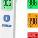 Thermometer for Adults and Kids, Digital Forehead Thermometer with Fever Alarm, Silent Mode & 35-Set Memory, Object 2 in 1 Mode (Blue)