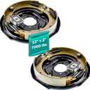 Electric Trailer Brake Assembly 12" x 2" fits 7000 lbs Axle Trailers,Electric and Hydraulic Brake for One Pair- 23-108-00/23-181-00 Trailer Brakes