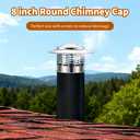 YAQAERIO 8 Inch Chimney Cap, 304 Stainless Steel Stove Pipe Cap with Spark Arrestor Mesh, Dual Fastening System for 8" Inner Diameter Wood Stove Pipe