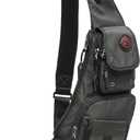 NICGID Sling Bag Chest Shoulder Backpack Crossbody Bags Casual Daypack for Men Women (Small, Black-2)