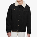 GUESS Mens Dylan Shank Buttons Trucker Jacket L Black