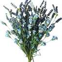 TEMPUS 10Pcs Artificial Flower Bulk Spring/Summer Flowers Wedding Party Vase Bouquet Floral Arrangement Home Decor Indoor Decor(Blue)