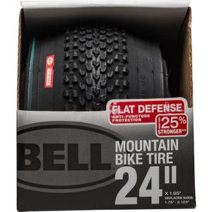 Bell 7091038 Flat Defense Mountain Bike Tire, 24" x 1.75-2.125", Black, 24" x 1.75-2.25", Black - 24" x 1.75-2.25"