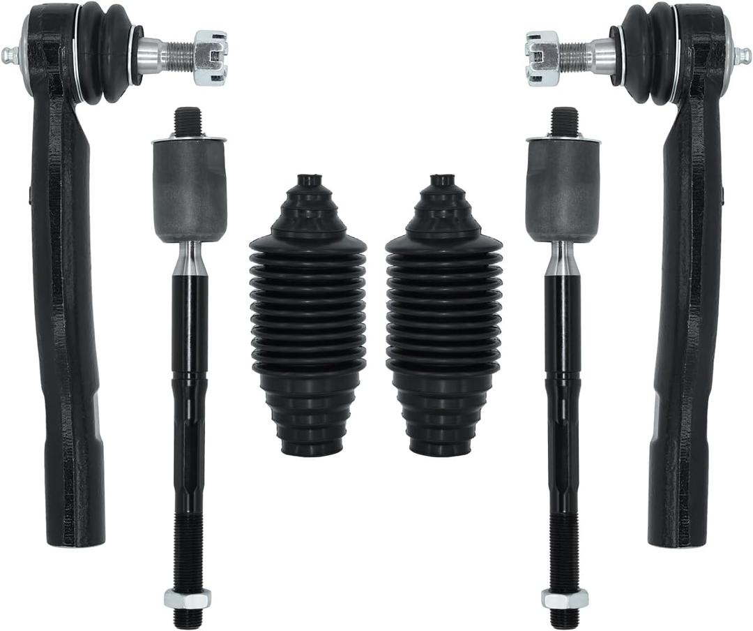 6Pcs Front Steering Inner Outer Tie Rod Ends Boots Bellow Kit | Replacement For 2012-2018 Toyota Camry Avalon