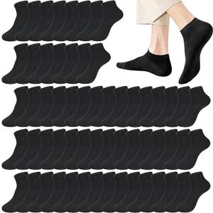 GEPAPE Mens Cushion Ankle Socks Men Low Cut Comfort Breathable Casual Socks Bulk (US, Numeric, 6, 12, Regular, 10Pairs Black)