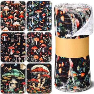 36 Pack Mushroom Reusable Cleaning Cloths Washable Cotton Kitchen Towels for Home (Stylish Color)
