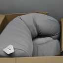 Plufl Hugl Cooling Body Pillow for Adults Made with CloudSupport Fill | U Shaped Maternity Pillows Great for Side Sleepers & Pregnant Women | Washable Cover | Grey