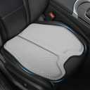 Soft Thin Gel Seat Cushion for Car Seat, Office Chair, Wheelchair, Stadium - Non-Slip Car Seat Cushions with 1 Inch Gel - Sciatica & Tailbone Pain Relief (Light Gray)