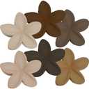 Upgraded Hawaiian Plumeria Floral Claw Clip, Keepzi 6pcs Large Summer Flower Hair Clips, Cute Flowers Hairclips Accessories for Women - Black, White, Beige, Dark Brown, Dark Gray, Dull Yellow
