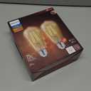 PHILIPS LED 75W ST19 2-Pack Vintage Edison Amber (2000K) 700 Lumen (8.8W = 75W) Dimmable Flicker-Free Light Bulbs