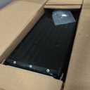 Brunswick Large, Steel, Post Mount Mailbox, Black with Brushed Nickel