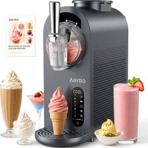 Ice Cream Maker & Slushie Machine Soft Serve Ice Cream Machine 7 Presets
Frappés Margaritas Frozen Drinks, No-Pre-Freezing, Self‑Clean, 24H Timer, 5 Texture for Home, Party, Gatherings & Gift, Grey