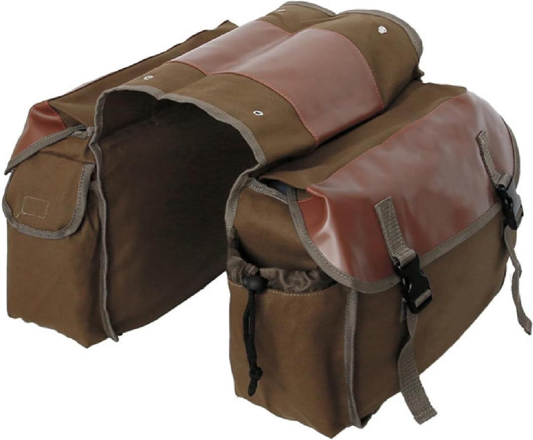 JEELAD Bike Rack Bag Black Green Khaki Bicycle Panniers Bike Saddle Rear Rack Bag for Grocery Shopping Commuter Cycling Trip (Khaki)