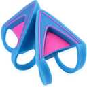 Glow in Dark Silicone Cat Kitty Ears Lovely Fluorescent Cat Ears Compatible for Bose/Razer/HyperX/Corsair/SteelSeries Arctis/Edifier Gaming Headphones (Blue)