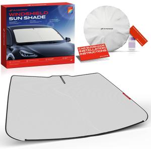 A-Premium Windshield Sun Shade, Foldable Car Sun Shade Heat & UV Block | Compatible with GMC Hummer EV Pickup 2022-2026, Keeps Vehicle Cooler Accessories with Storage Bag