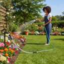 SheeChung Short Garden Hose 4ft x 5/8",Metal Garden Hose for Hose Reel Faucet,Heavy Duty 304 Stainless Steel Metal Leader Hose,Lightweight & Leakproof Water Hose for Outdoor,Yard,Lawn,Male to Female