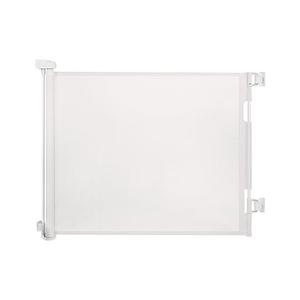 Retractable Baby Gate for Doorways and Stairs, Mesh Safety Gate for Pet, Indoor & Outdoor Use, One-Hand Operation, Easy Installation, 33.6" Tall, Expands to 55" Wide（White,33.6"x55")