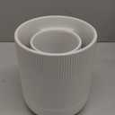 LE TAUCI Utensil Holder, 7.3"+5.4" Ceramic Kitchen Utensil Holder for Countertop, Large Cooking Utensil Crocks for Kitchen Counter Decor, Morden Utensil Organizer for Spatula, Set of 2, White