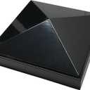4" x 4" Aluminium Pyramid Post Cap for Metal Posts - Pressure Fit - Black
