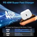 40W USB C Fast Phone Charger, iPhone USB C Type C Charges with 10 FT USB C Cable Fast Charging Cord for iPhone 17 Pro Max/17 Pro/Air/17/16/16Pro/16ProMax/Plus/15/S24/S25