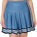 FOGHORN Women Girls Cheerleader Costume Olivia Cheerleading Outfit Teens Top Skirt Halloween Costume (Large)